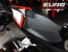 Load image into Gallery viewer, Luimoto Corsa Tec-Grip Suede Seat &amp; Cowl Covers New For Aprilia RSV4 2009-2019