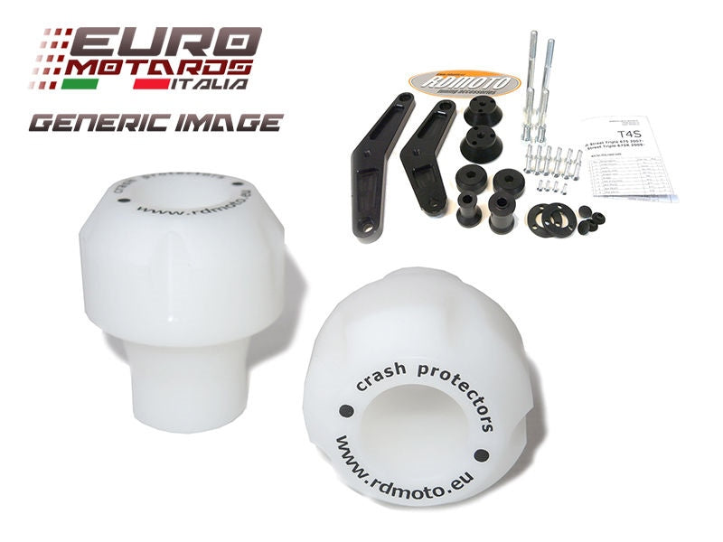 Honda CB650F 2014-2018 RD Moto Crash Frame Sliders Protectors White H44-PH01-W