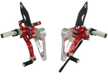 Load image into Gallery viewer, Ducabike Adjustable Rearsets Silver/Red Ducati Monster S2R S4R S4RS