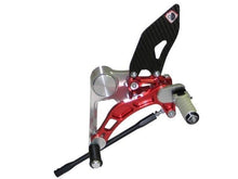 Load image into Gallery viewer, Ducabike Adjustable Rearsets Silver/Red Ducati Monster S2R S4R S4RS