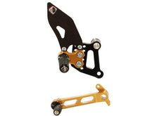 Load image into Gallery viewer, Ducabike Adjustable Rearsets Black/Gold Ducati 749 999