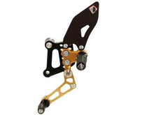 Load image into Gallery viewer, Ducabike Adjustable Rearsets Black/Gold Ducati 749 999