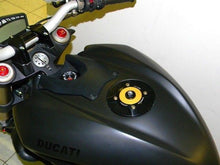Load image into Gallery viewer, Ducabike Billet Carbon Gas Cap Gold Ducati 1199 Panigale Streetfighter 848 1100