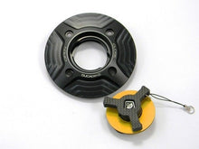 Load image into Gallery viewer, Ducabike Billet Carbon Gas Cap Gold Ducati 1199 Panigale Streetfighter 848 1100