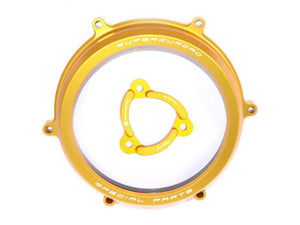 Ducabike Clear Clutch Cover & Spring Retainer Ducati 959 1199 1299 Panigale GOLD