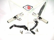 Load image into Gallery viewer, Ducabike Adjustable Rearsets Ducati Streetfighter 848 1100 Silver/Black