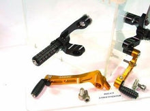 Load image into Gallery viewer, Ducabike Adjustable Rearsets Ducati Streetfighter 848 1100 Black/Gold