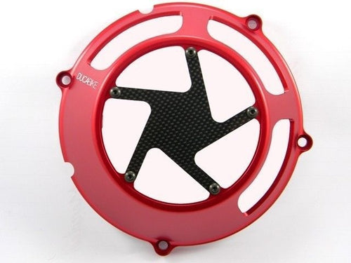 Ducabike Billet Carbon Clutch Cover 08Red Ducati Monster 696 796 1100 1098 1198