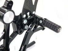 Load image into Gallery viewer, Ducabike Adjustable Rearsets Black Ducati Monster 696 795 796 1100