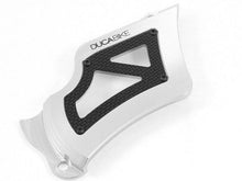 Load image into Gallery viewer, Ducabike Billet Carbon Sprocket Cover Silver Ducati Hypermotard Monster 848 1198