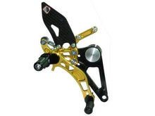 Load image into Gallery viewer, Ducabike Adjustable Rearsets Black/Gold Ducati Monster S2R S4R S4RS
