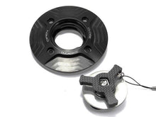 Load image into Gallery viewer, Ducabike Billet Carbon Gas Cap Silve Ducati 1199 Panigale Streetfighter 848 1100