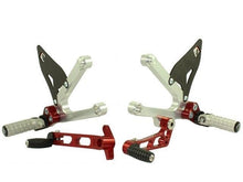Load image into Gallery viewer, Ducabike Adjustable Rearsets Silver/Red Ducati Sport Classic 1000 Supersport 00>