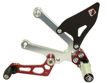 Load image into Gallery viewer, Ducabike Adjustable Rearsets Silver/Red Ducati Sport Classic 1000 Supersport 00>