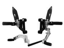 Load image into Gallery viewer, Ducabike Adjustable Rearsets Black/Silver Ducati 848 1098 1198