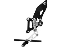 Load image into Gallery viewer, Ducabike Adjustable Rearsets Black/Silver Ducati 848 1098 1198