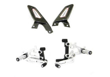 Load image into Gallery viewer, Ducabike Adjustable Eccentric Rearsets Ducati 899 1199 Panigale S/R/Tri Silver