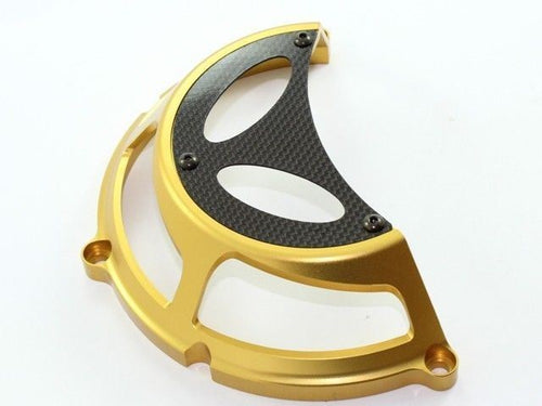 Ducabike Billet Carbon Clutch Cover 04Gold Ducati Monster 696 796 1100 1098 1198