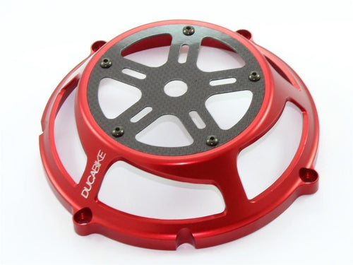 Ducabike Billet Carbon Clutch Cover 03Red Ducati Monster 696 796 1100 1098 1198