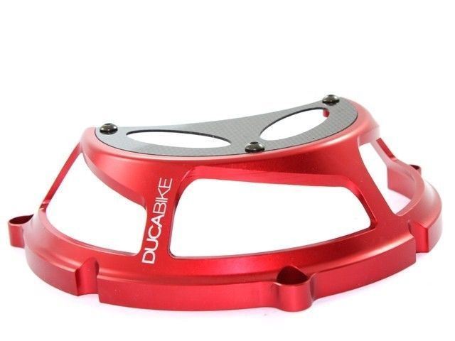 Ducabike Billet Carbon Clutch Cover 04Red Ducati Monster 696 796 1100 1098 1198