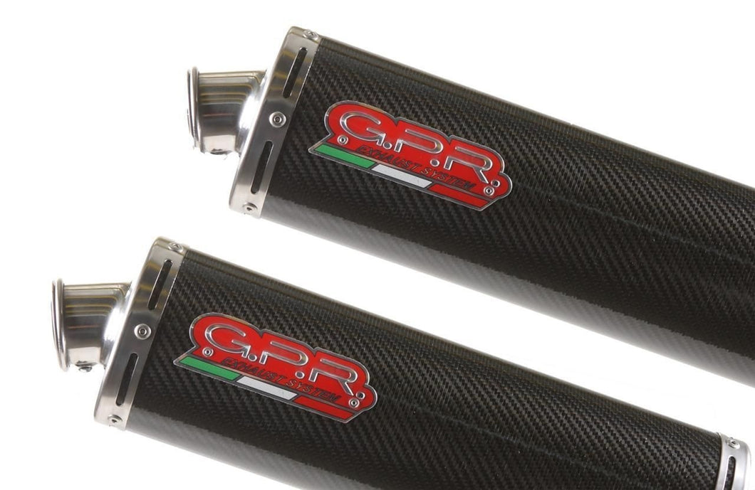 Aprilia Caponord 1000 01-07 GPR Exhaust Systems Carbon Oval Slipon Mufflers
