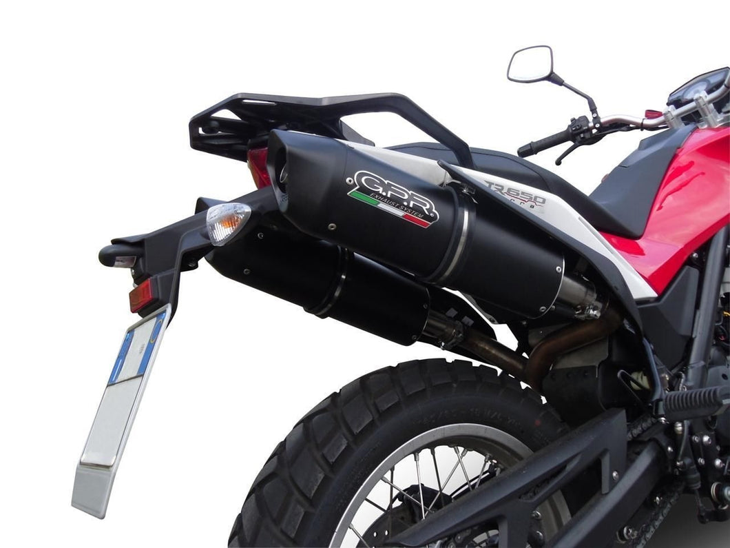 Husqvarna TR 650 Terra-Strada 2013-2015 GPR Exhaust Dual Furore Black Silencers