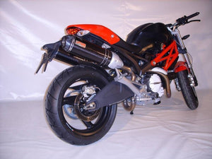 Ducati Monster 696 796 1100 Silmotor Exhaust Italia Carbon Silencers Carbon Caps