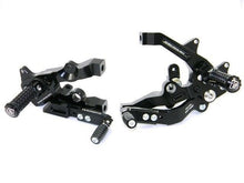 Load image into Gallery viewer, Ducabike Adjustable Rearsets Black Ducati 899 1199 Panigale + Reverse Shifting