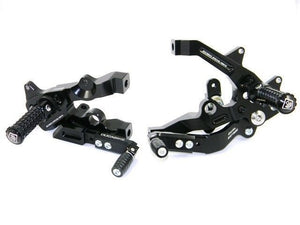 Ducabike Adjustable Rearsets Black Ducati 899 1199 Panigale + Reverse Shifting