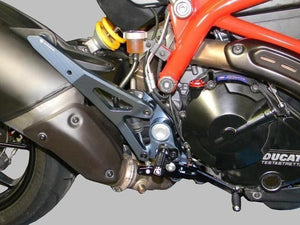 Ducabike Billet Adjustable Rearsets Rider Black Ducati Hypermotard SP 821 Strada