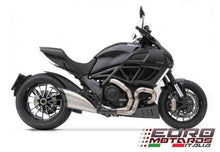 Load image into Gallery viewer, Ducati Diavel 2011-2016 Zard Exhaust Steel Silencer Carbon Cap Road Legal