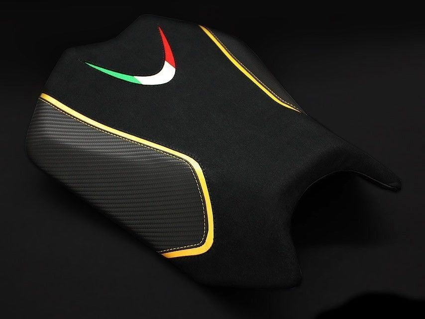 Luimoto Team Italia Suede Rider Seat Cover 3 Colors For Aprilia Tuono V4 2011-17