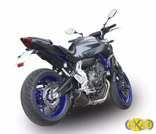 Load image into Gallery viewer, Yamaha MT07 FZ07 Exan Exhaust Full System OVAL X-BLACK Silencer Titanium/Carbon