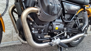 MassMoto Exhaust Full System 2in2 Hot-Rod New Moto Guzzi V9 Bobber / Roamer