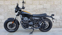 Load image into Gallery viewer, MassMoto Exhaust Full System 2in2 Hot-Rod Black Moto Guzzi V9 Bobber / Roamer