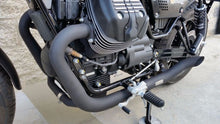 Load image into Gallery viewer, MassMoto Exhaust Full System 2in2 Hot-Rod Black Moto Guzzi V9 Bobber / Roamer