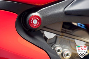 CNC Racing Frame Plugs Caps 4 Colors 8pc Ducati Diavel Carbon/Strada/AMG/Chrome