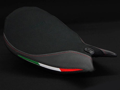 Luimoto Team Italia Suede Designer Seat Cover Black For Ducati 899 Panigale