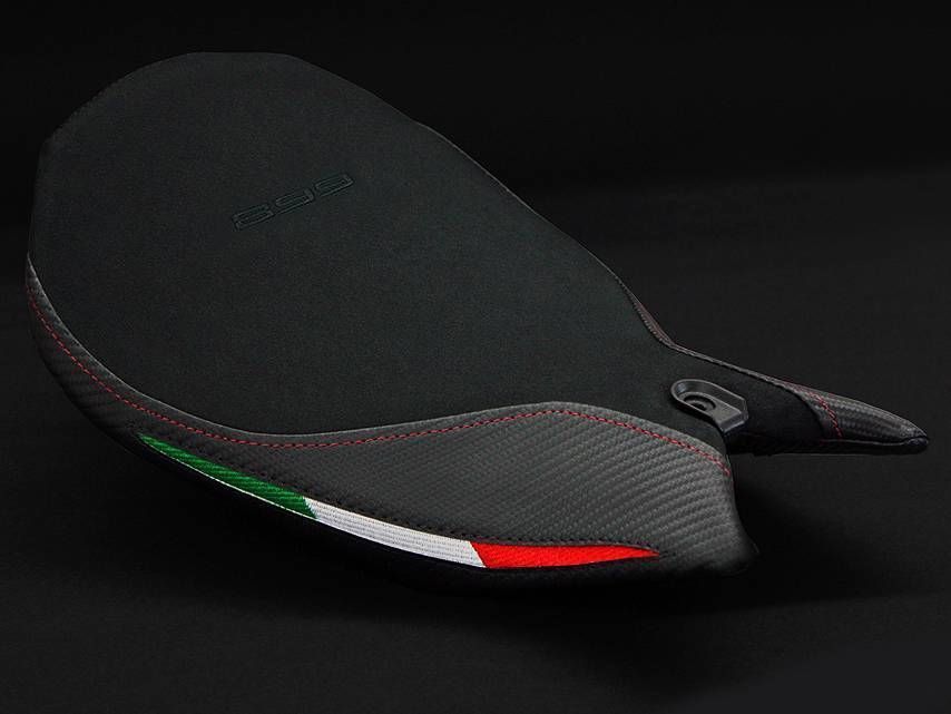 Luimoto Team Italia Suede Designer Seat Cover Black For Ducati 899 Panigale