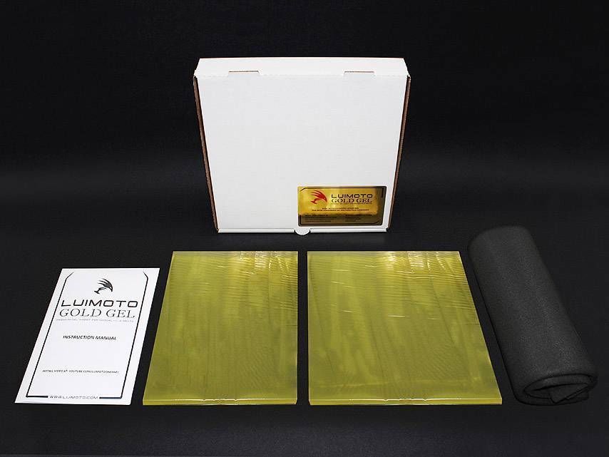 Luimoto Premium Gold Gel Inserts Set Rider & Passenger Motorcycle Seat Cover New