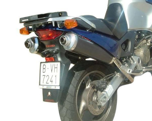 Suzuki DL1000 V-Strom 2002-2009 Endy Exhaust Dual Silencers Supra Black