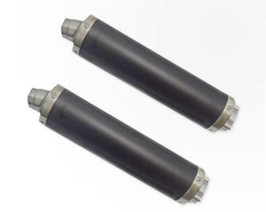 Suzuki DL1000 V-Strom 2002-2009 Endy Exhaust Dual Silencers Supra Black