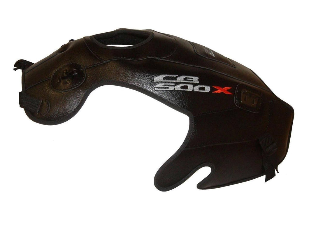 Honda CB500X 2013-2014 Top Sellerie Gas Tank Cover Bra TAP6118 Black/Silver