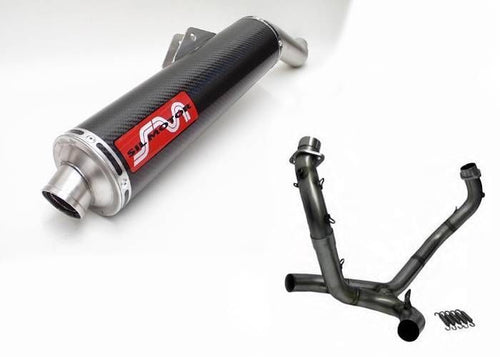 Ducati Supersport 900 1998 Silmotor Exhaust Full System & Carbon Round Silencers
