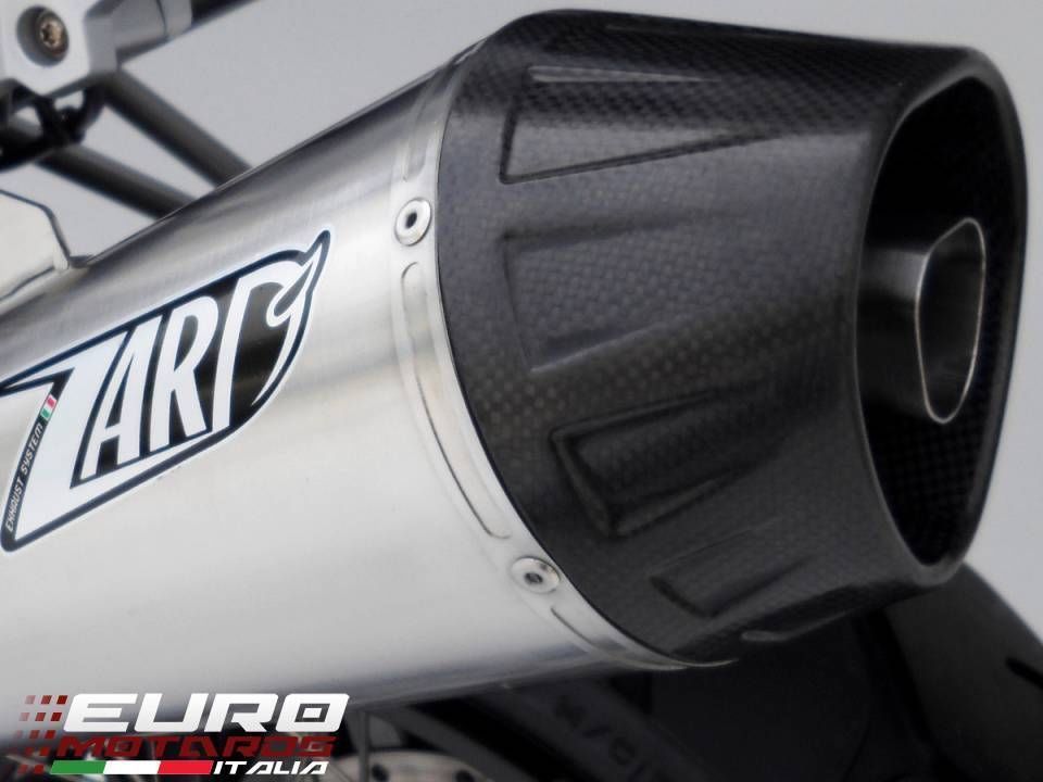 BMW R1200R 2004-2008 Zard Exhaust Conical Steel Silencer Muffler Carbon Cap