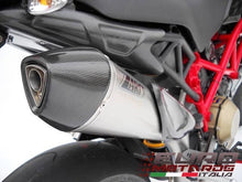 Load image into Gallery viewer, Ducati Hypermotard 1100-Evo Zard Exhaust Scudo Full 2&gt;1 System Steel /Carbon Cap