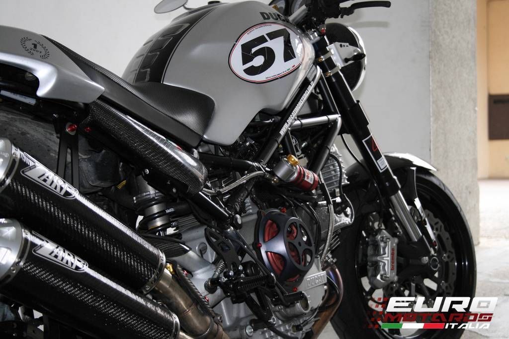Ducati Monster S4RS Testastretta Zard Exhaust CF Silencers Overlapped +2.5HP