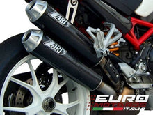 Load image into Gallery viewer, Ducati Monster S4RS Testastretta Zard Exhaust CF Silencers Overlapped +2.5HP