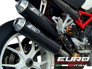 Ducati Monster S4RS Testastretta Zard Exhaust CF Silencers Overlapped +2.5HP