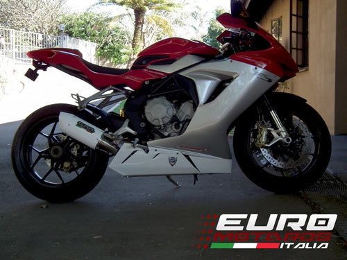 MV Agusta F3 800 2013-2016 GPR Exhaust Systems Albus White Slipon Silencer